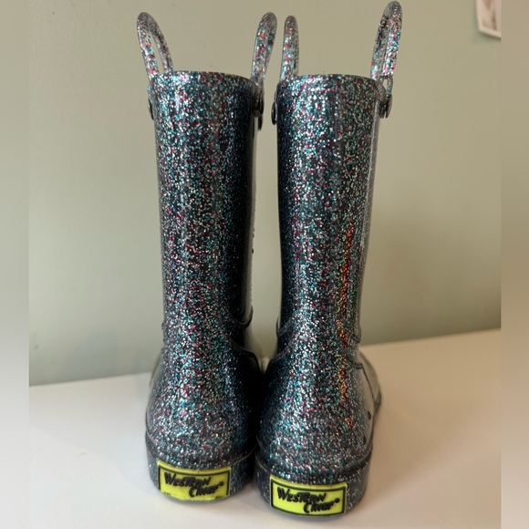 Wester Chief Girls Glitter Waterproof Rain Boot size 13 EUC - Picture 5 of 9